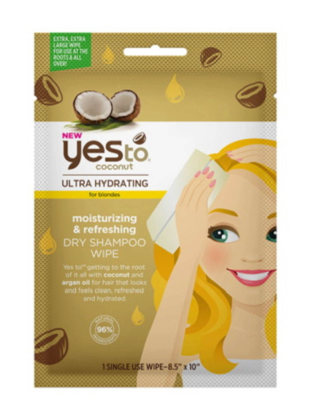 Yes To Coconut Ultra hydrating For blondes Dry shampoo wipes Set Of 2